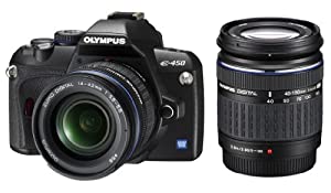 Olympus E-450 [10MP, 2,7"] schwarz inkl. Zuiko Digital ED 14-42mm 1:3,5-5,6 + Zuiko Digital ED 40-150mm 1:4,0-5,6 Objektiv verkaufen