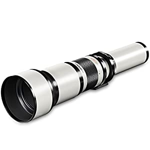 Walimex Pro 650-1300mm 1:8-16 DSLR-Teleobjektiv (Filtergewinde 95mm, IF) für Nikon F Objektivbajonett weiß verkaufen