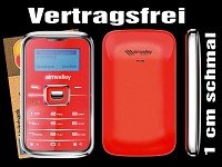 simvalley Mini Handy RX-180 V.4 Pico inox rot verkaufen
