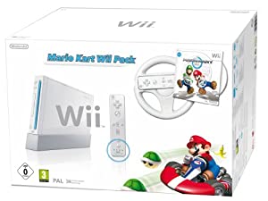 Nintendo Wii Mario Kart Pak [inkl. Mario Kart, Wii Wheel, Remote Plus Controller] weiß verkaufen