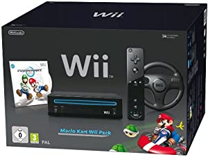 Nintendo Wii Mario Kart Pak [inkl. Mario Kart, Wii Wheel, Remote Plus Controller] schwarz verkaufen
