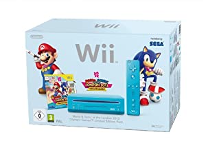 Nintendo Wii [inkl. Mario & Sonic bei den Olympischen Spielen] blau verkaufen