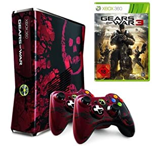 Microsoft Xbox 360 320GB Gears of War Limited Edition [inkl Gears of War 3 + 2 Wireless Controller] rot/schwarz verkaufen