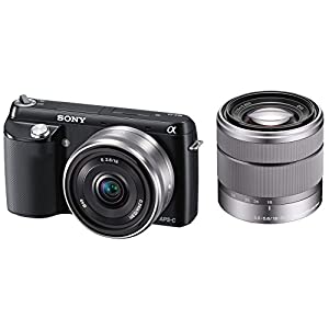 Sony NEX-F3DB Systemkamera (16 Megapixel, 7,5 cm (3 Zoll) Display, Full-HD, Live View, bildstabilisator) inkl. SEL 2,8/16 mm und 18-55 mm Zoom Objektiv, schwarz verkaufen