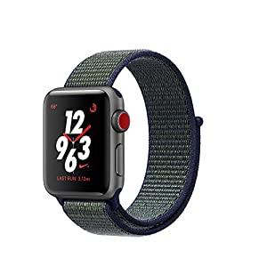 Apple Watch Nike+ Series 3 38 mm Aluminiumgehäuse space grau am Nike Sport Loop schwarz/pure platinum [Wi-Fi + Cellular] verkaufen