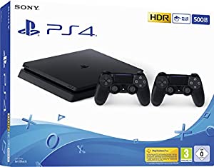 Sony PlayStation 4 Slim 500GB [F-Chassis, inkl. zwei DualShock-Controller] schwarz verkaufen