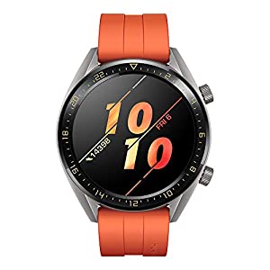 Huawei Watch GT 46,5 mm titangrau am Silikonarmband orange [Active Edition] verkaufen
